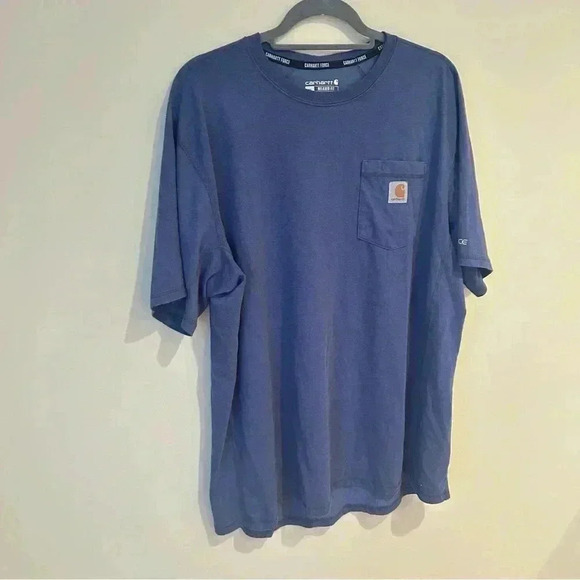 Carhartt Men’s Blue Loose Fit Heavyweight Short Sleeve Pocket T-Shirt Size XL - Picture 3 of 9